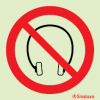 Sinal de proibição, headphones
