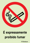 Sinal de proibição, expressamente proibido fumar