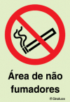 Sinal de proibição, área de não fumadores