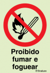 Sinal de proibição, fumar e foguear