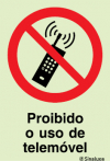Sinal de proibição, uso de ttelemóvel