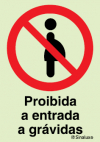Sinal de proibição, proibida a entrada a grávidas