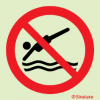 Sinal de proibição, proibido mergulhar