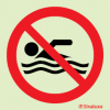 Sinal de proibição, proibido nadar