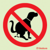 Sinal de proibição, proibido dejetos de animais