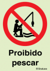 Sinal de proibição, proibido pescar