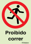 Sinal de proibição, proibido correr
