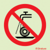 Sinal de proibição, proibido utilizar para retificação lubrificada