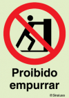 Sinal de proibição, proibido empurrar