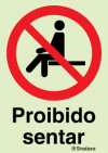 Sinal de proibição, proibido sentar