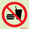Sinal de proibição, proibido beber e comer
