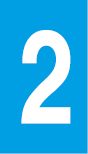 Vinil autoadesivo com o número 2 em fundo azul