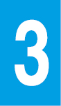 Vinil autoadesivo com o número 3 em fundo azul