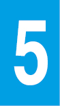 Vinil autoadesivo com o número 5 em fundo azul