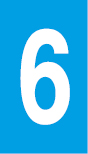Vinil autoadesivo com o número 6 em fundo azul