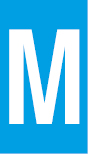 Vinil autoadesivo com a letra M em fundo azul