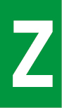Vinil autoadesivo com a letra Z em fundo verde