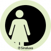 Sinal de informação, instalações sanitárias para mulheres