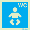 Sinal de informação, instalações sanitárias WC para bebés