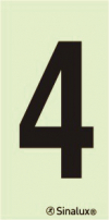 Sinal de informação, numeração de equipamentos, algarismo "4"