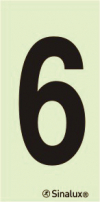 Sinal de informação, numeração de equipamentos, algarismo "6"