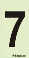 Sinal de informação, numeração de equipamentos, algarismo "7"