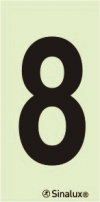 Sinal de informação, numeração de equipamentos, algarismo "8"