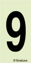 Sinal de informação, numeração de equipamentos, algarismo "9"