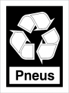 Sinal para separação de resíduos, Pneus