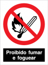 Sinal para depósitos de combustível, Proibido fumar e foguear