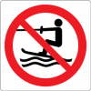 Sinal para parques aquáticos, piscinas e praias, proibição, proibido pescar