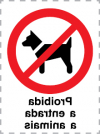 Vinil para vidros, proibida a entrada de animais (invertido)