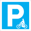 Sinal para ciclovias, informação, parque de bicicletas