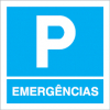 Sinal para parques de estacionamento, informação, Parque de emergências