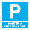 Sinal para parques de estacionamento, informação, Parque de estacionamento, manter entrada livre