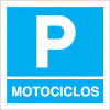 Sinal para parques de estacionamento, informação, Parque de motociclos