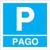 Sinal para parques de estacionamento, informação, Parque pago