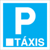 Sinal para parques de estacionamento, informação, Parque de táxis