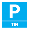 Sinal para parques de estacionamento, informação, Parque de camiões TIR