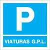 Sinal para parques de estacionamento, informação, Parque de viaturas de G.P.L.