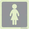 Sinal de informação, identificação de espaços, WC feminino