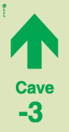 Sinal de identificação de pisos a percorrer, aplicação no pavimento, Cave -3