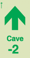 Sinal de identificação de pisos a percorrer, aplicação no pavimento, Cave -2