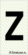 Sinal refletoluminescente, identificação letra Z
