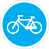 Sinal de trânsito, obrigação, pista obrigatória para velocípedes