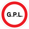 Sinal de trânsito, proibição, trânsito proibido a veículos GPL