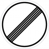 Sinal de trânsito, proibição, fim de todas as proibições impostas anteriormente por sinalização a veículos em marcha