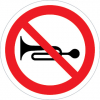 Sinal de trânsito, proibição, proibição de sinais sonoros
