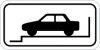 Sinal de trânsito, indicadores da posição autorizada para estacionamento