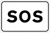 Sinal de trânsito, indicadores de aplicação, SOS